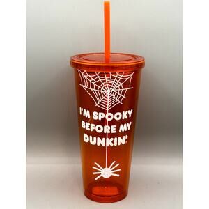 Dunkin Donuts 24oz Halloween Tumbler I'm Spooky Before My Dunkin